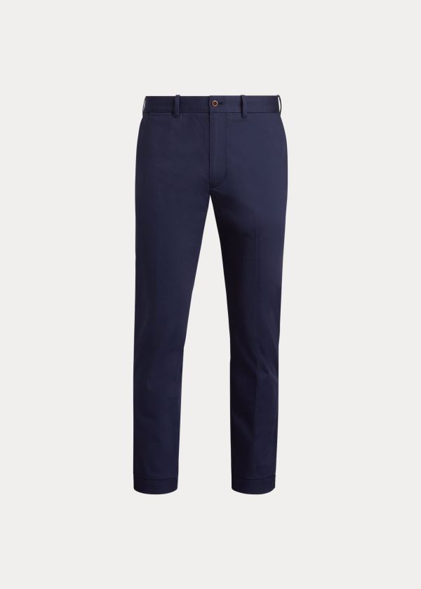 Pantalones Chinos Ralph Lauren Hombre Azul Marino - Slim Fit Stretch - GCQXL1905